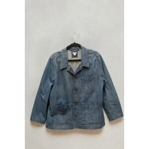 Vintage L.L. Bean Women’s Denim Chore Coat Jacket XL – Workwear Utility Style